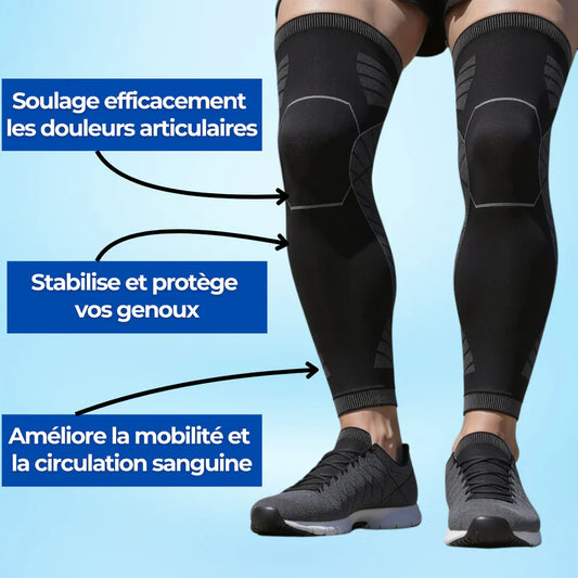 1x Bande de compression Professionnelle de Niveau 2 pour Genoux et Jambes