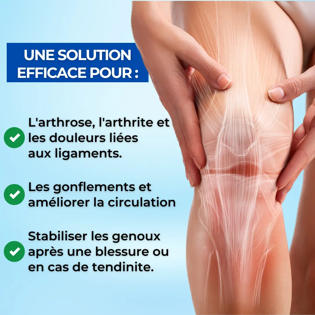 1x Bande de compression Professionnelle de Niveau 2 pour Genoux et Jambes